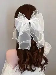 Bow Decor French Clip For Everyday Styling Suitable For Campus Dating Vacation Daily Travel