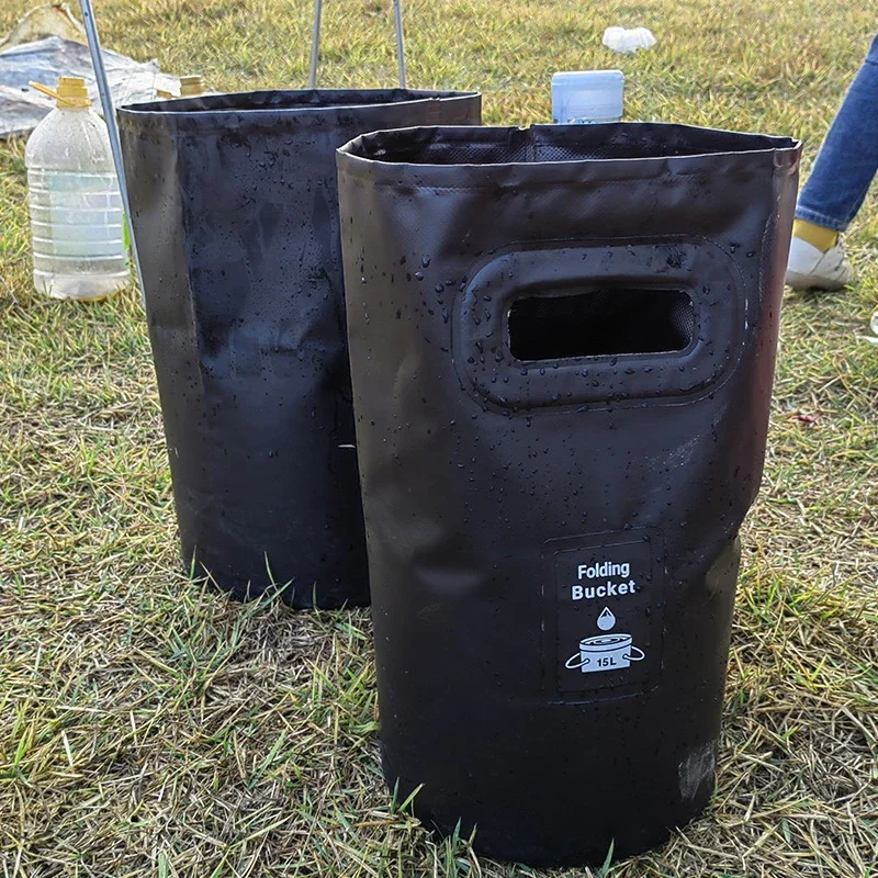 Cubo de viaje plegable para exteriores, conveniente para acampar, picnics y pesca, Cubo de viaje grueso