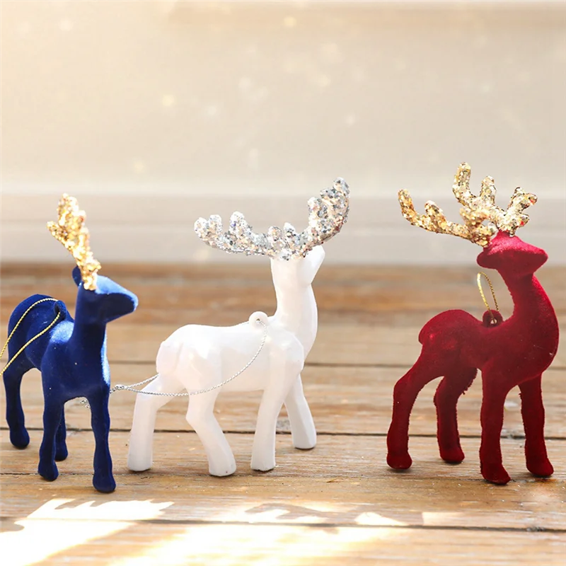 ABBN-pendentif de noël, ornements décoratifs en forme de cerf pour arbre de noël