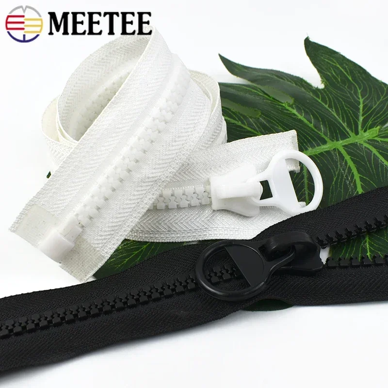 1Pc 60-300cm 8# Resin Zipper For Coat Open-End Jacket Zip Closure Down Coat Decorative Zips Repair Kits DIY Sewing Accessories - Image 6