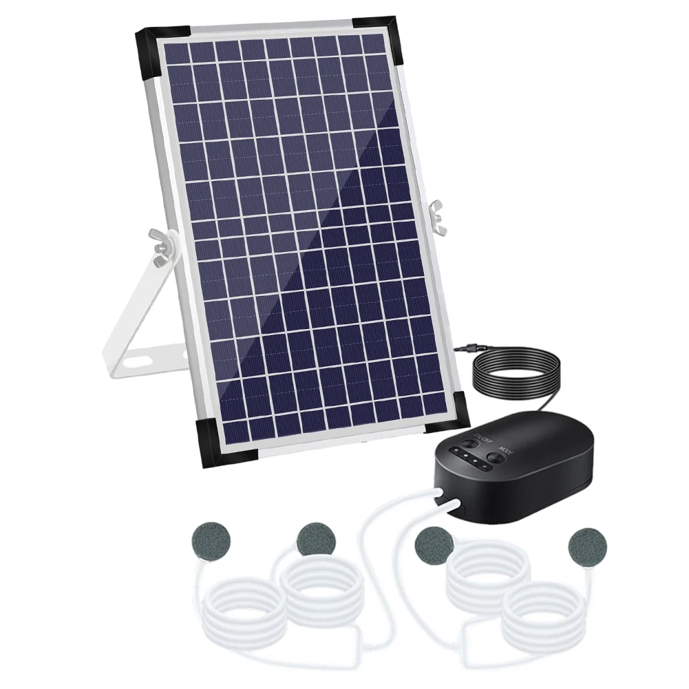 

Battery Operated Pump 10W Solar Aerator 3 Modes Operation 4400 MAh Battery Efficient Solar Power 10W Solar Pond Aerator System