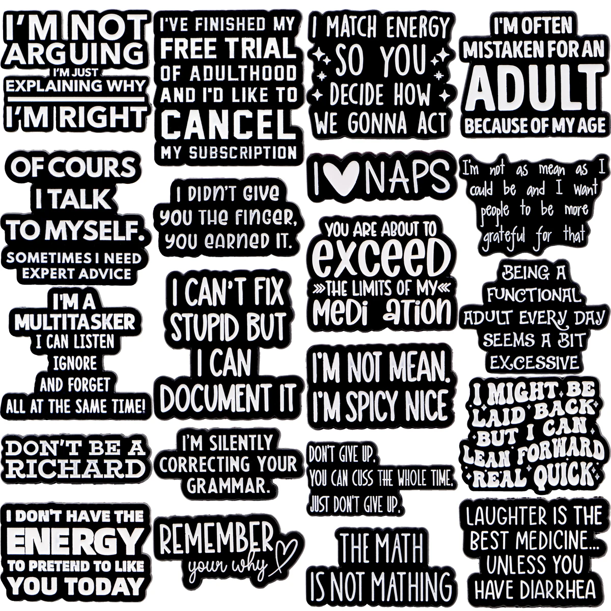 الطاقة الاقتباسات المينا دبوس الكرتون شارات الكبار بروش التلبيب دبابيس للقبعات حقائب الظهر الملابس وشاح مجوهرات هدايا للأصدقاء #1