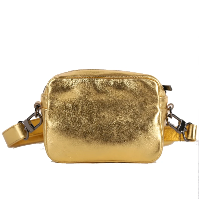 

Mini Satchel Cowskin Leather High Quality Small Messenger Bag Casual Crossbody Handbag Gold Shoulder Pack