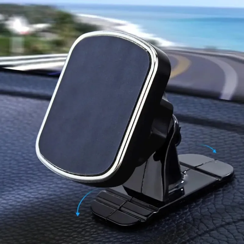 EOENKK Car Phone Holder One-hand Operate Rotating Powerful Magnet Mount Mobile Cell Phone Stand Stable GPS Support for Vehicle