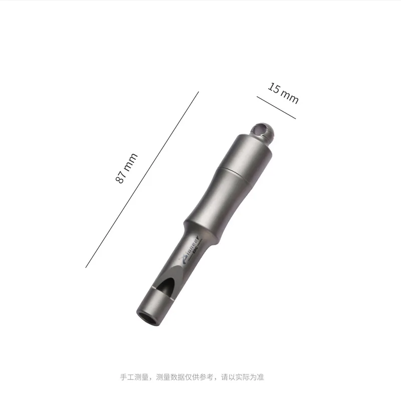 Titanium Alloy Multifunctional Whistle with Waterproof Oil Lighter Outdoor Survival Lightweight and Durable with Emergency Sound