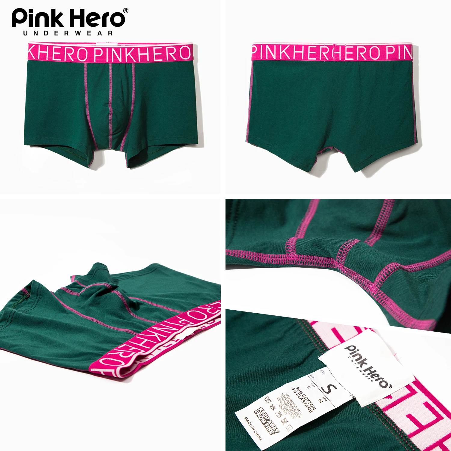 PINKHERO 260# Underwear For Men,Including Cotton Boxer Briefs And Comfortable Male Underpants And Men\'s Panties,Calzoncillos