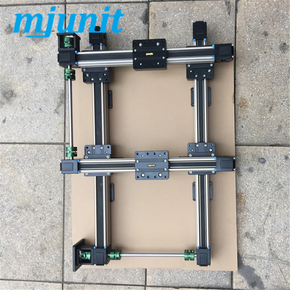 

mjunit displacement reciprocating XY linear module sliding platform mechanical arm synchronous belt 2 axis guide rail