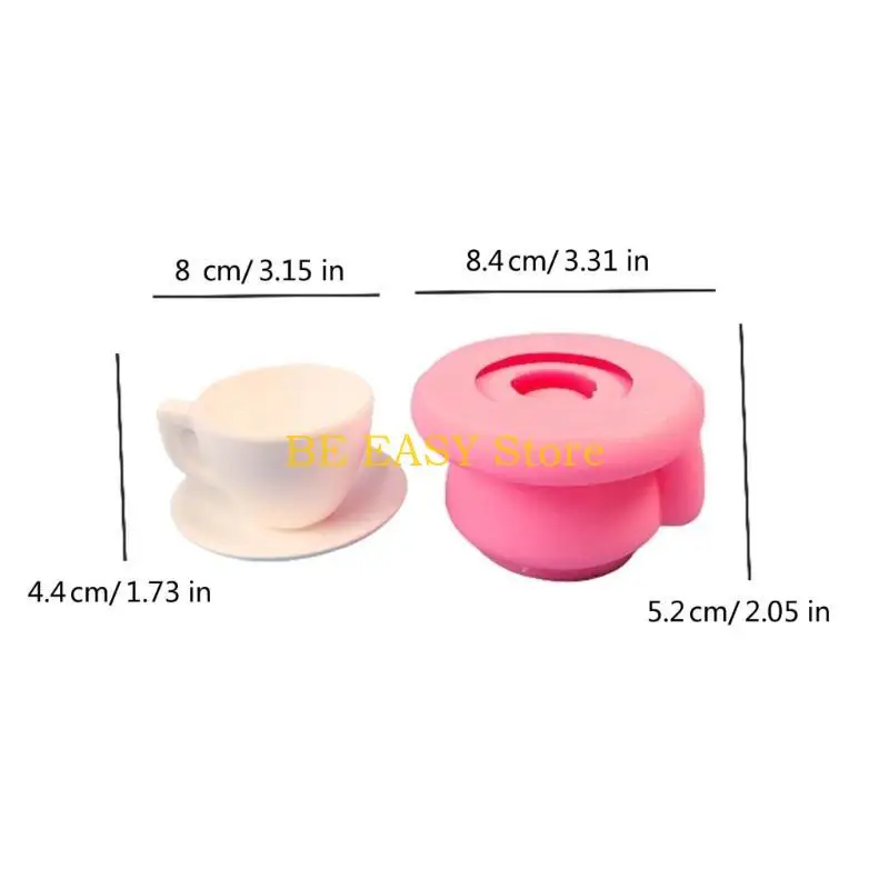E28F Teacup Molds Silicone Candlesticks Mold Cassed Cassing Cashings Mortings for Festival Table Decorations Home