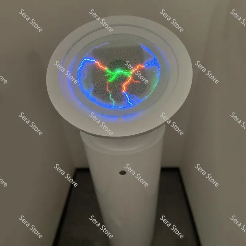 Educational Plasma Disc Exhibit for Science Museum - Safe High Voltage Display with Touch Interaction