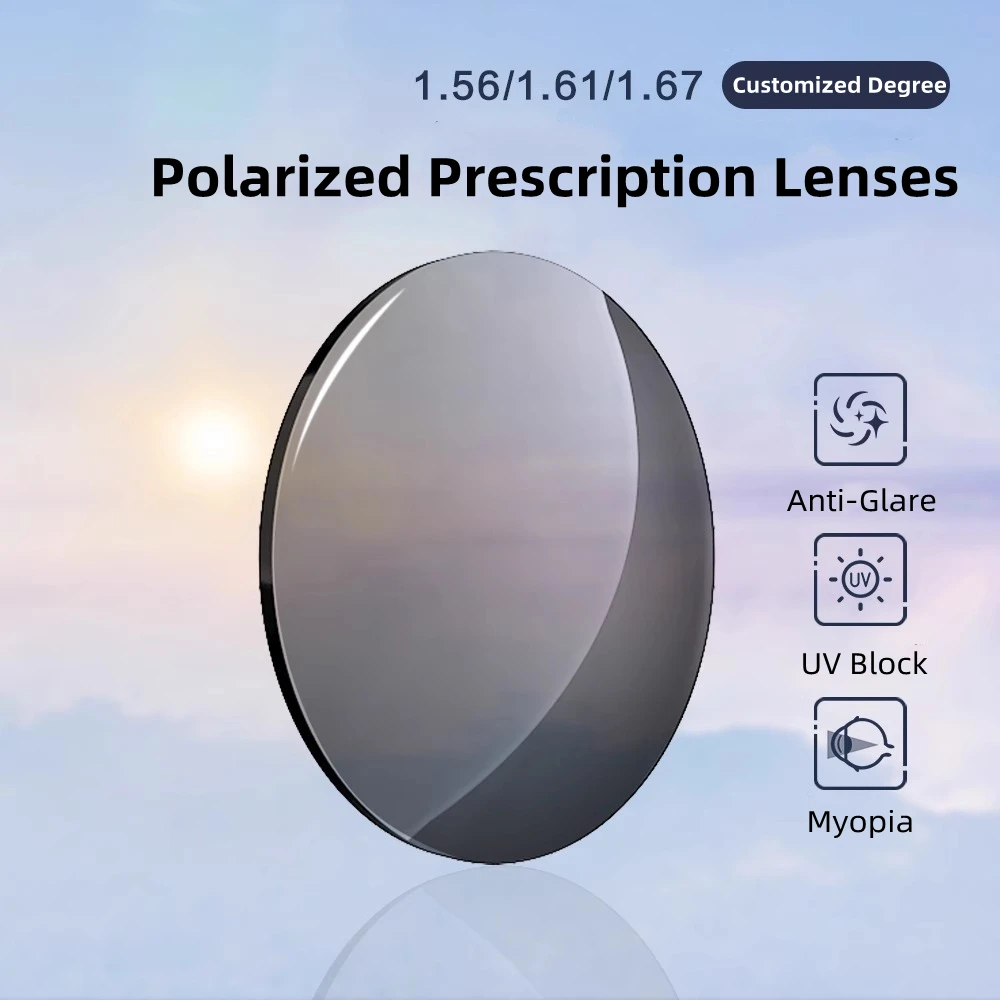 Resin Aspheric 1.56 1.61 1.67 Prescription Sunglasses Lenses Optical Myopia Polarized UV400 Sun Glasses Lens