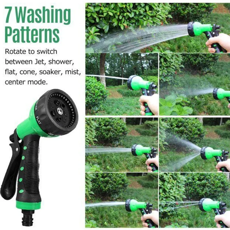 

EVA Garden Telescopic Spring Tube Garden Hose Plastic Multifunctional Car Wash Water Sprays Sprinkler For Garden