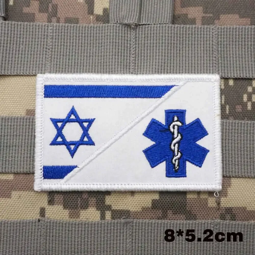 Israel Flag Embroidered Military Patch AYMY Morale Badge Hook and Loop Patches Outdoor Tactical Equipment Backpack Stickers - view 4