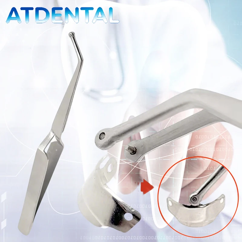 

Зажим-держатель для зубных матриц для реставрации молярных зубов с матричными лентами и пинцетом