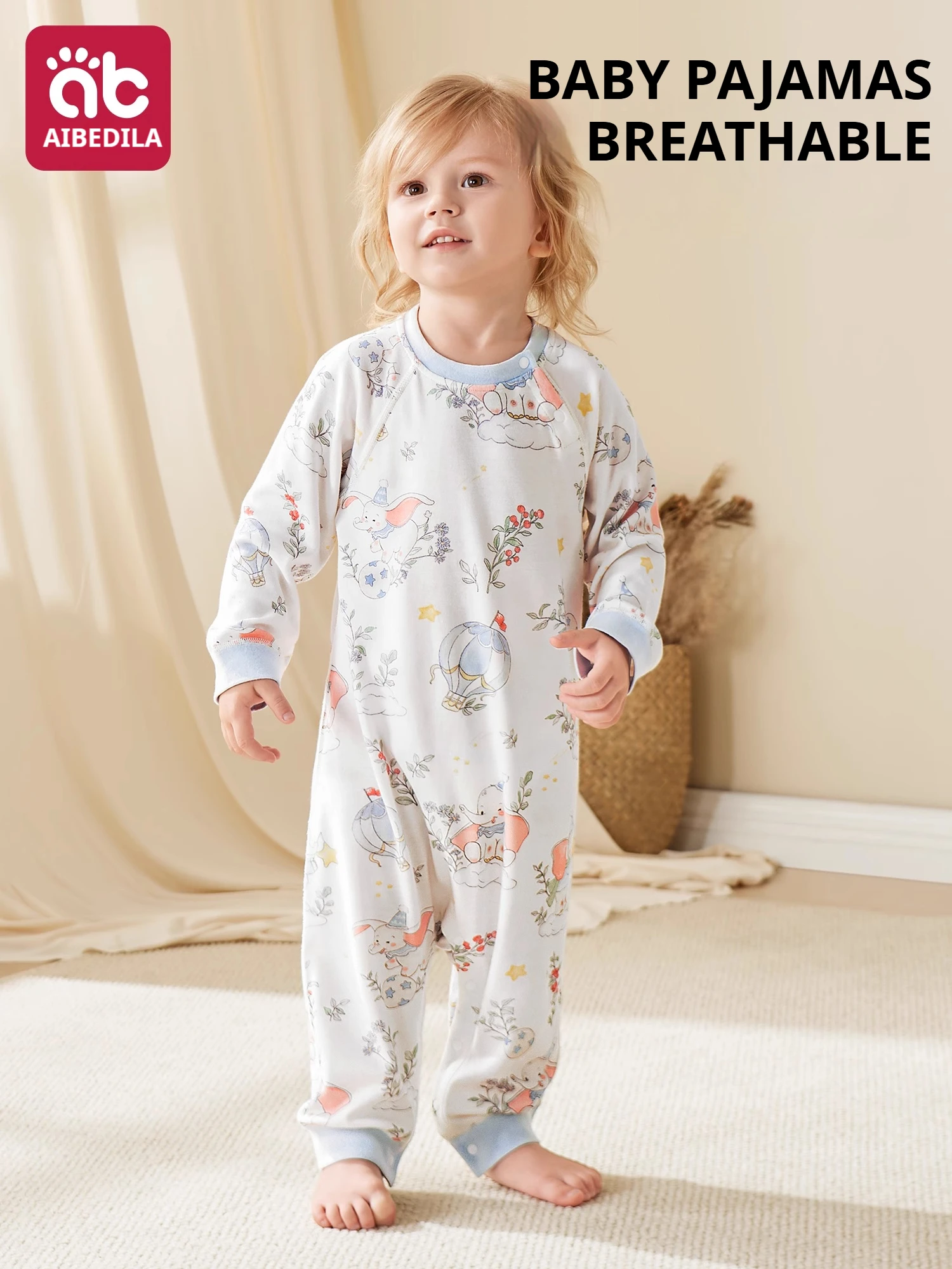 AIBEDILA Pyjamas für Neugeborene, atmungsaktiv, weich, für Kinder, Overall, Mädchen/Jungen, warme Kleinkind-Kleidung im Innenbereich, 1–5 Jahre