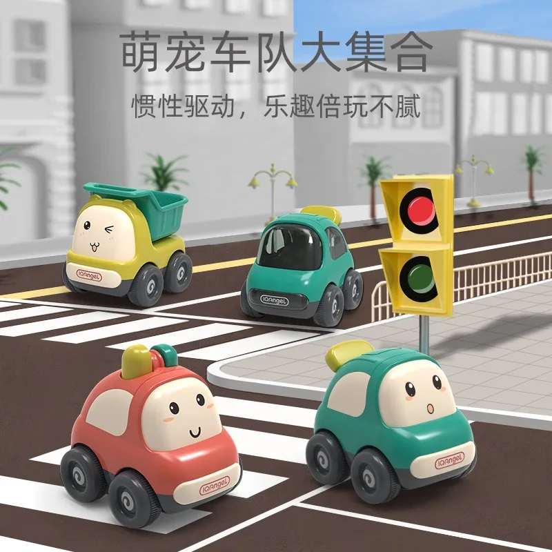 

Children's toy car, regenerative car, inertia fire engineering vehicle, 1-3 year old baby, 2 baby puzzle boys and girls
