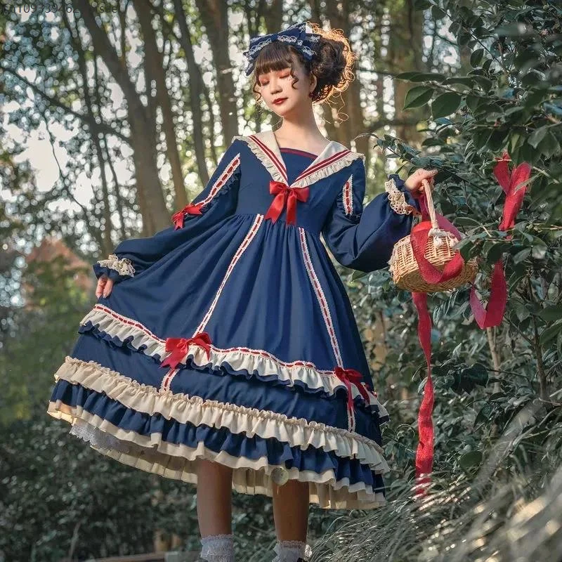 

Vintage Elegant Lace Ruffles Princess Party Dress Cute Plaid Patchwork Mini Dresses Japanese Sweet Lolita Dress Kawaii Women