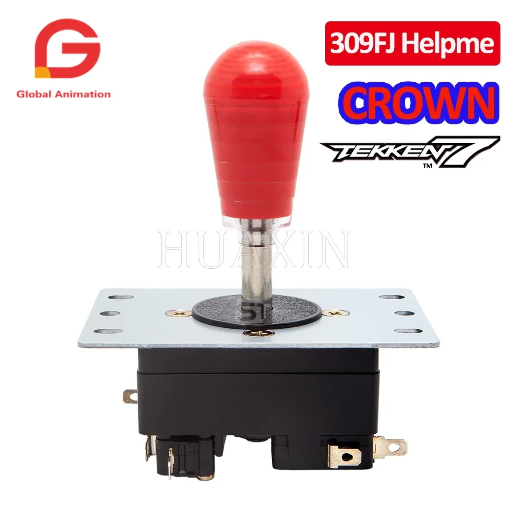 Original Korean CROWN 309 FJ Helpme Joystick Fighting Rocker With 8 Pin Micro Switch for Jamma PC Arcade Game Tekken 7 PS3 XBOX