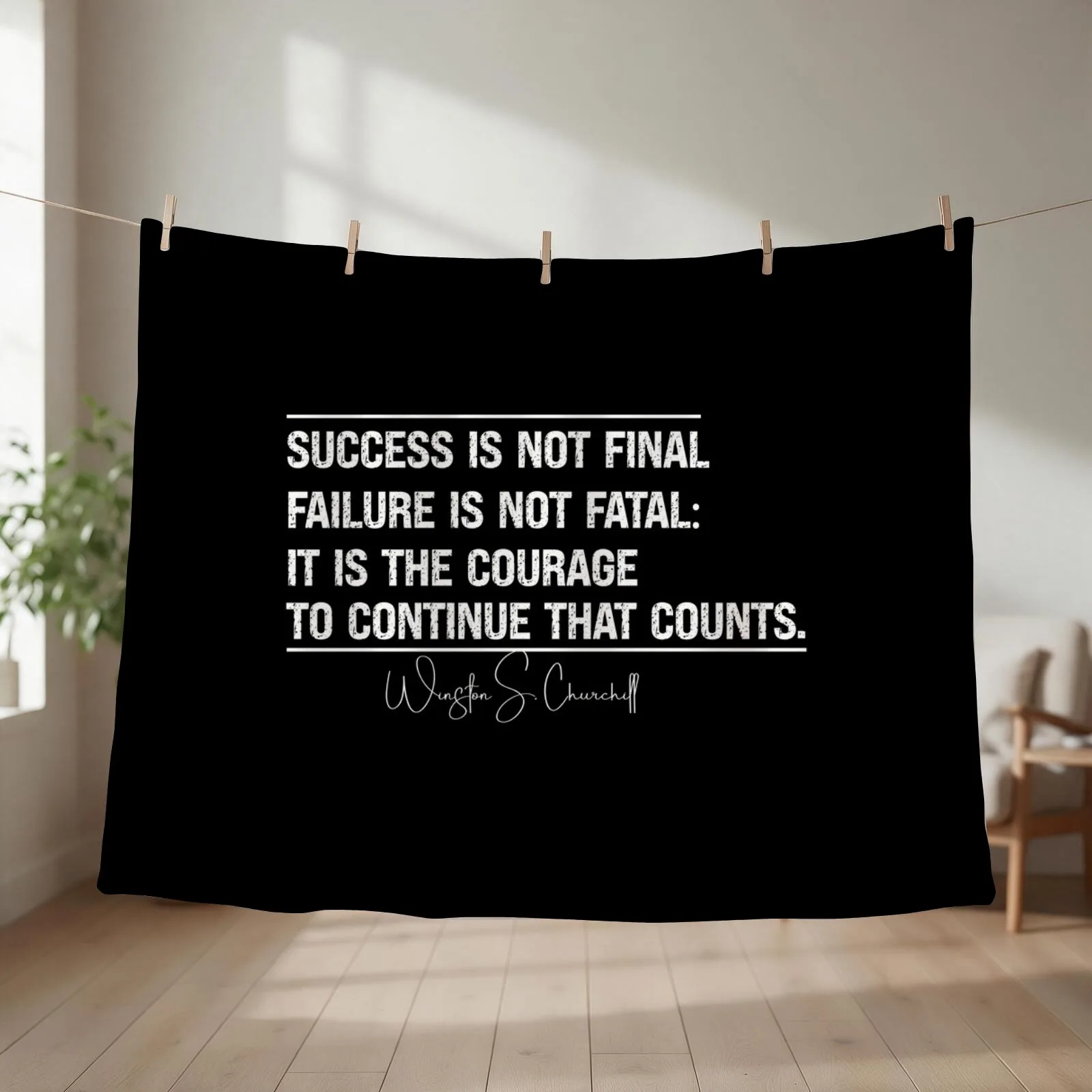 Success Is Not Final Failure Is Not Fatal It Is The Courage To Continue That Counts Throw Blanket Sofa Quilt Retros Blankets