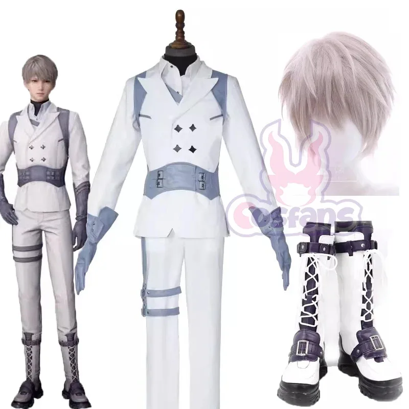 2025 11 사랑과 딥스페이스 Xavier Seiya 의상 코스프레 가발 짧은 밝은 머리 내열성 애니메이션 신발 할로윈