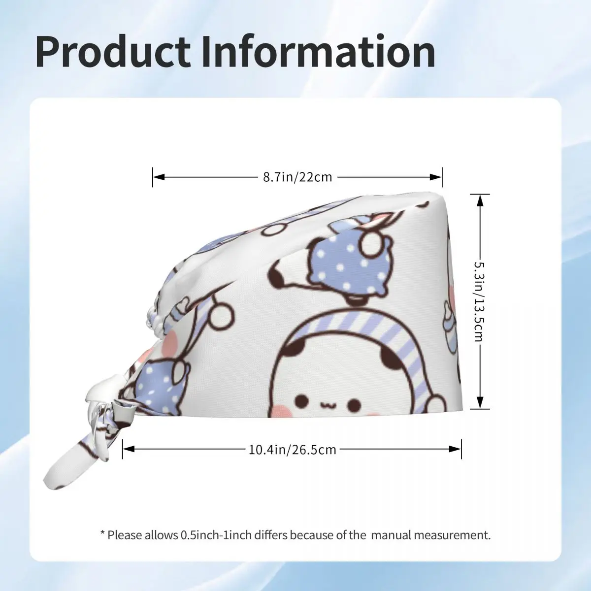 Medical Hat Dudu Bubu Scrub Caps For Unisex Women Adjustable Going To Sleep Nurse Hats Kawaii Long Hair Working Caps