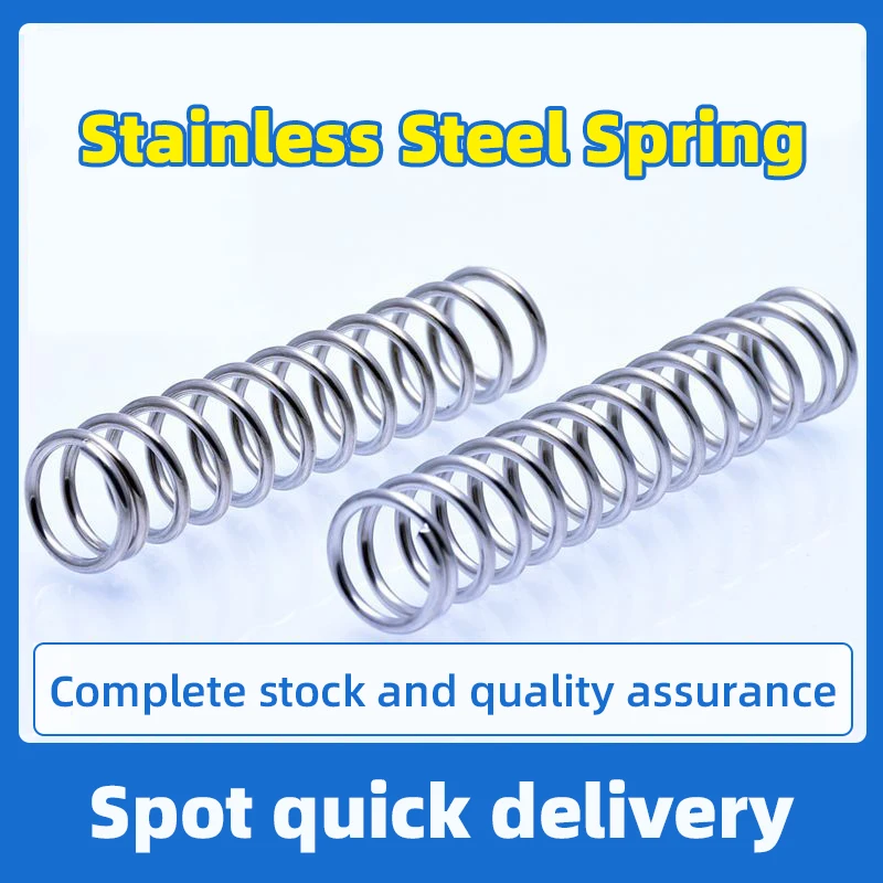 Creamily 10PCS Stainless Steel Spring Compression Spring Rotor Return Buffer Cylidrical Coil Wire Diameter 1.0mm