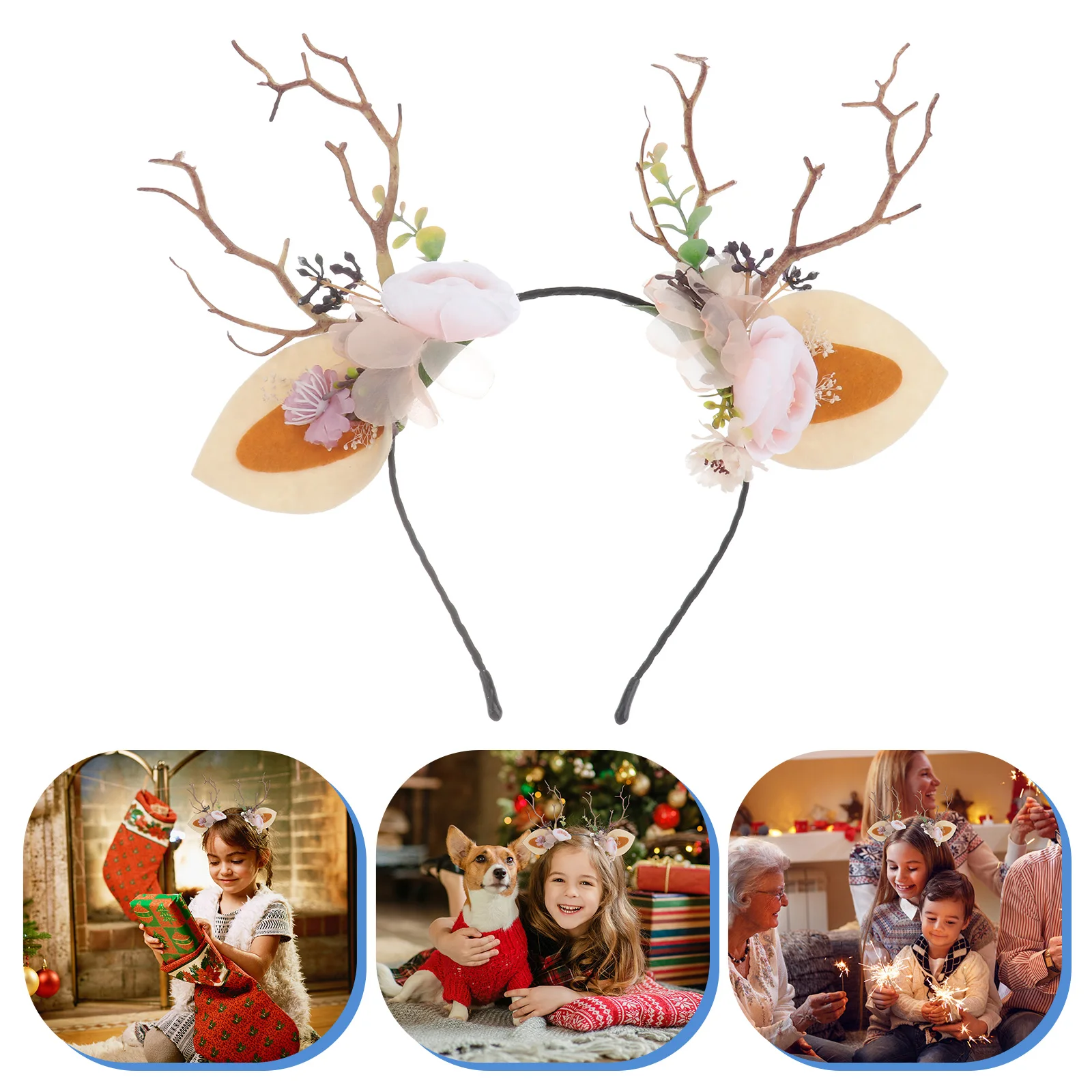 

Christmas Headb Women Girl Fashion Hair Hoop PVC Material Lightweight Comfortable Costumes Accessories Party Stage Gifts