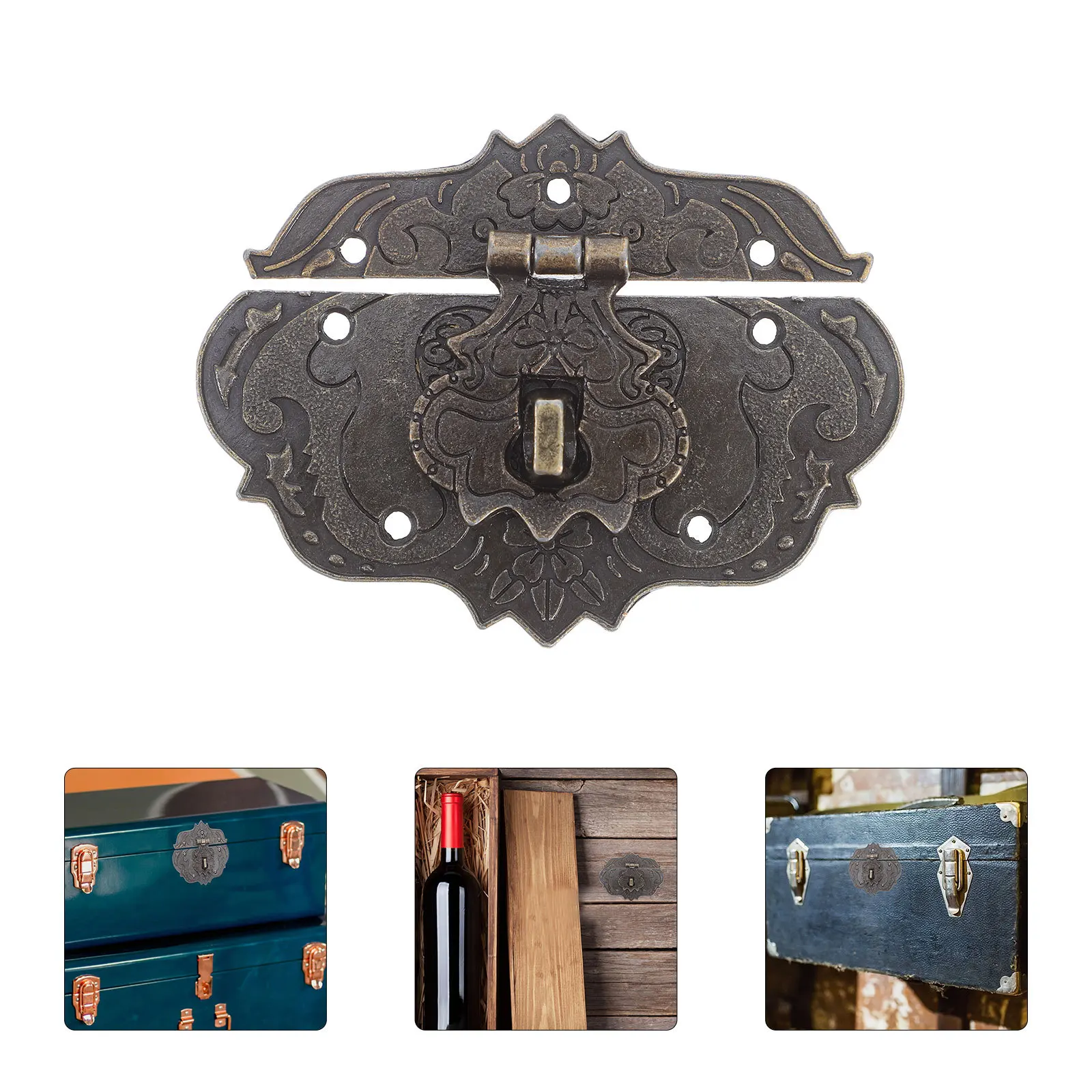 

Vintage Metal Buckle Lock For Wooden Box Jewelry Packaging Hardware Clasp Replacement Buckle Decorative Latch Fastener