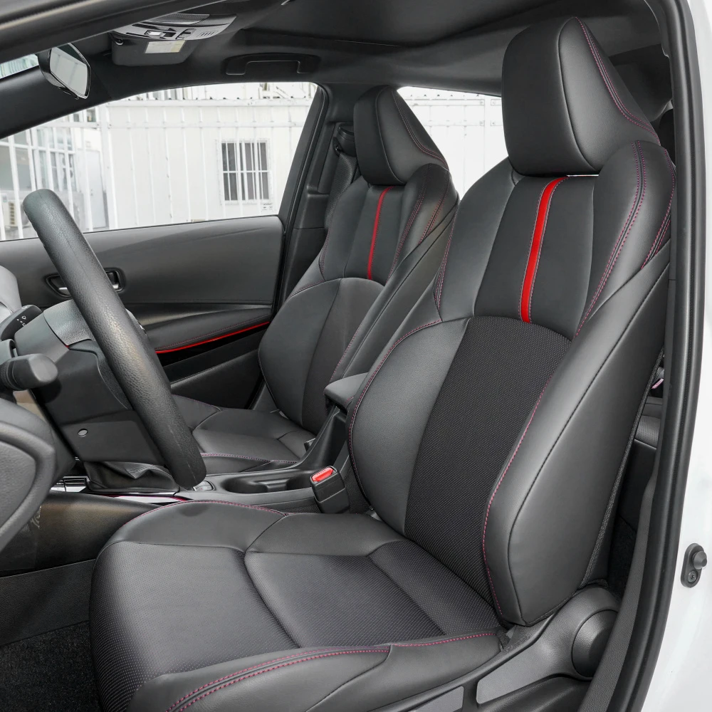Custom Faux Leather Car Seat Covers Full Set for Toyota Corolla Sedan Hatchback 2019-2026 Interior Protector Accessories