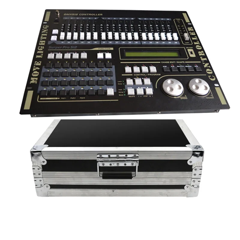 

Super Pro 512 Controller With Flycase Net.do Console Build In Program Stage Lighting Mixer DJ Disco Club Party Desk