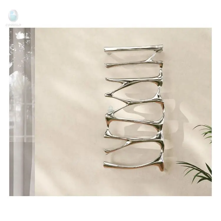 Artistic Waterproof 304 Stainless Steel Flat Towel Bar Electric Heated Towel Drying Rack Towel Rail