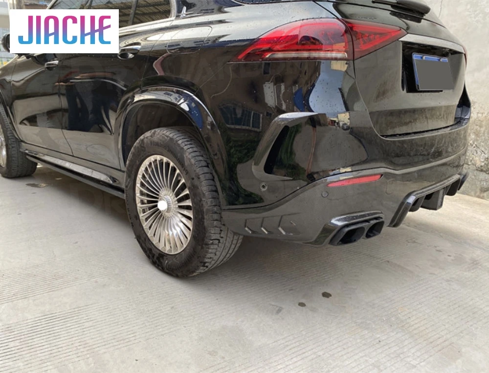 

Задний диффузор из сухого углеродного волокна, спойлер для Mercedes Benz GLE Class W167 GLE53 для AMG SUV 2020+, диффузор заднего бампера
