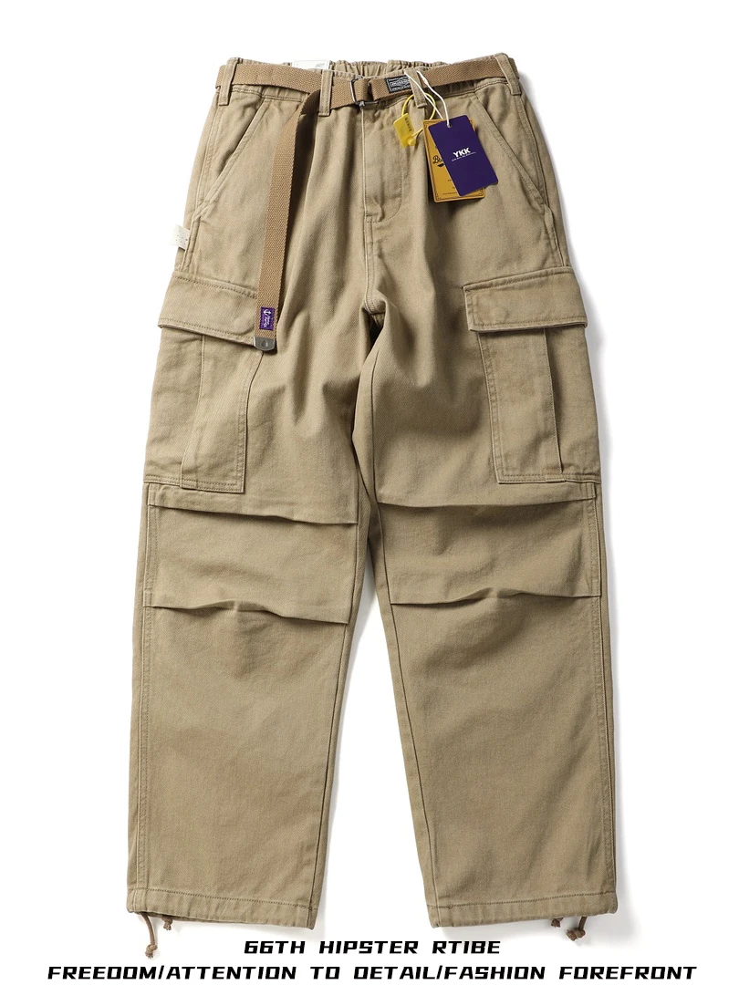 

Утепленные флисом брюки в японском ретро-стиле для осени и зимы, повседневные, в стиле милитари, с фиолетовой нашивкой, парные