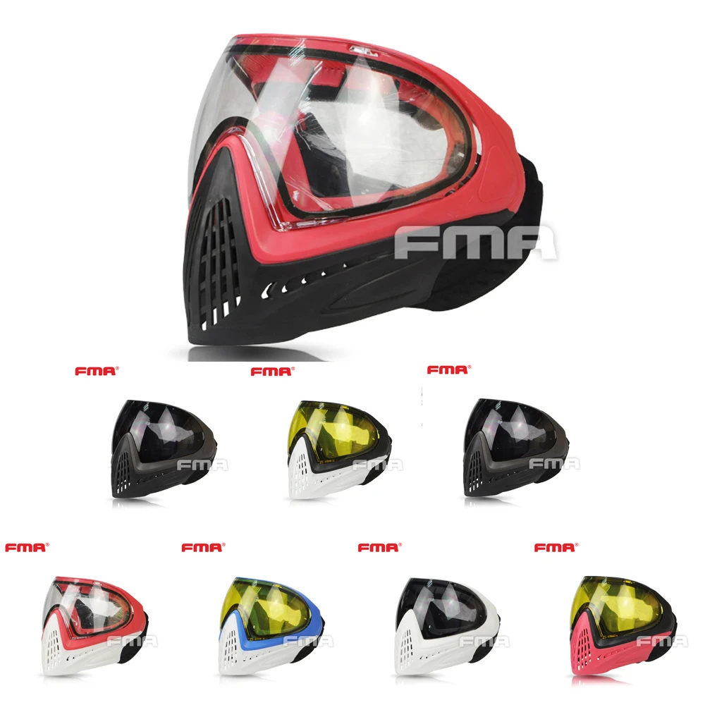 FMA Tactical F1 Double Layers Lens Full Face Protective Mask Goggles Paintball Airsoft Anti-Fog Hunting Sports Goggle