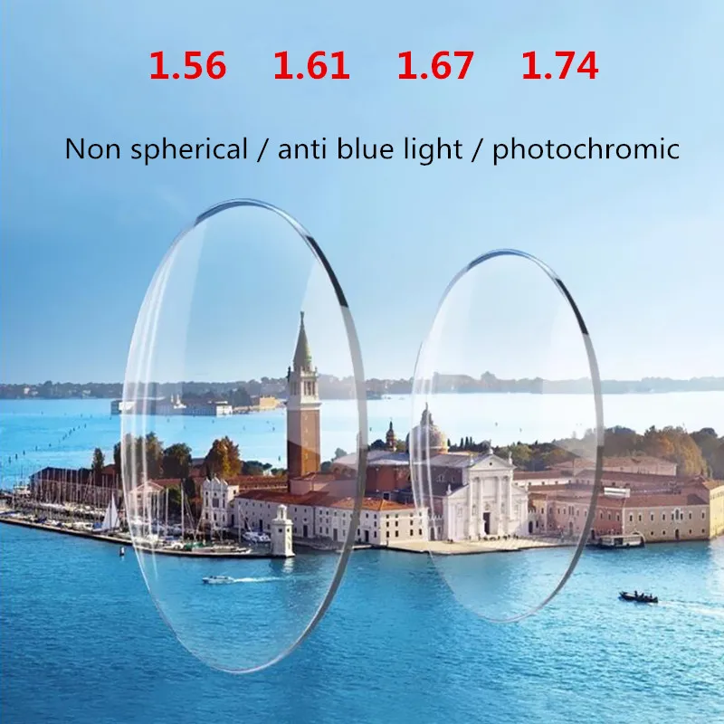 superior quality Myopia prescription lenses Non spherical/anti blue light/anti scratch/photochromic/anti glare optical lenses