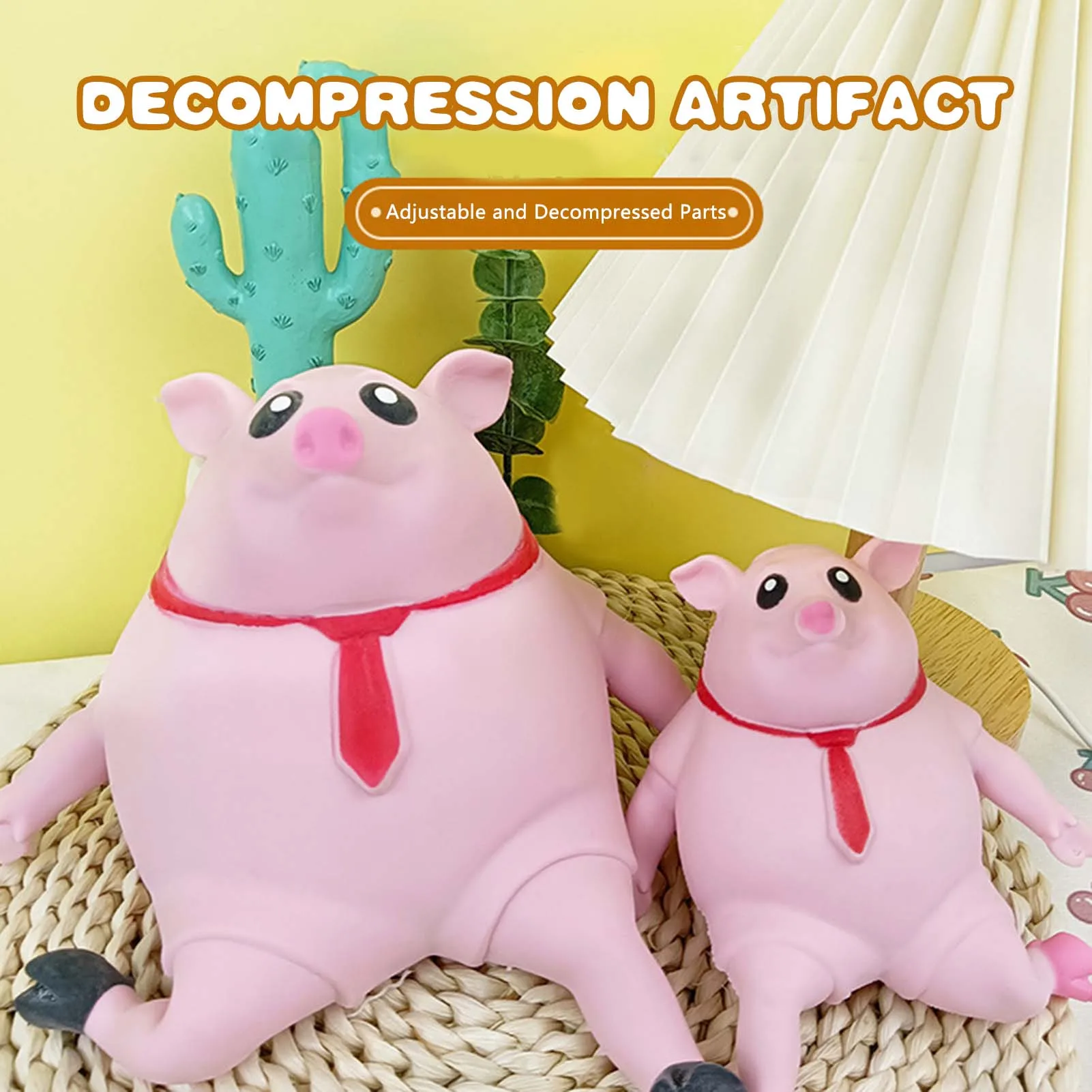 Funny Pink Pig Anti-stress Squeeze Toys Creative Soft Squeeze Toys Slow Rebound Toys for Relieving Stress from Working Studying