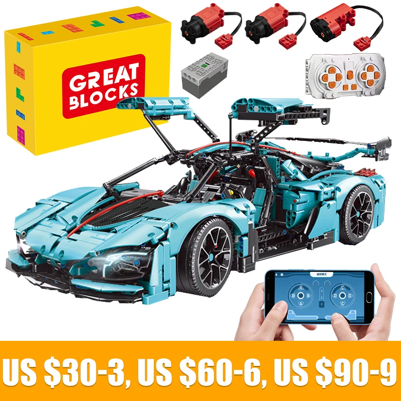 Technical APP Remote Control Moter Power T5011 Building Blocks Bricks Super Car Moc Sets Toys For Children Gift Construction