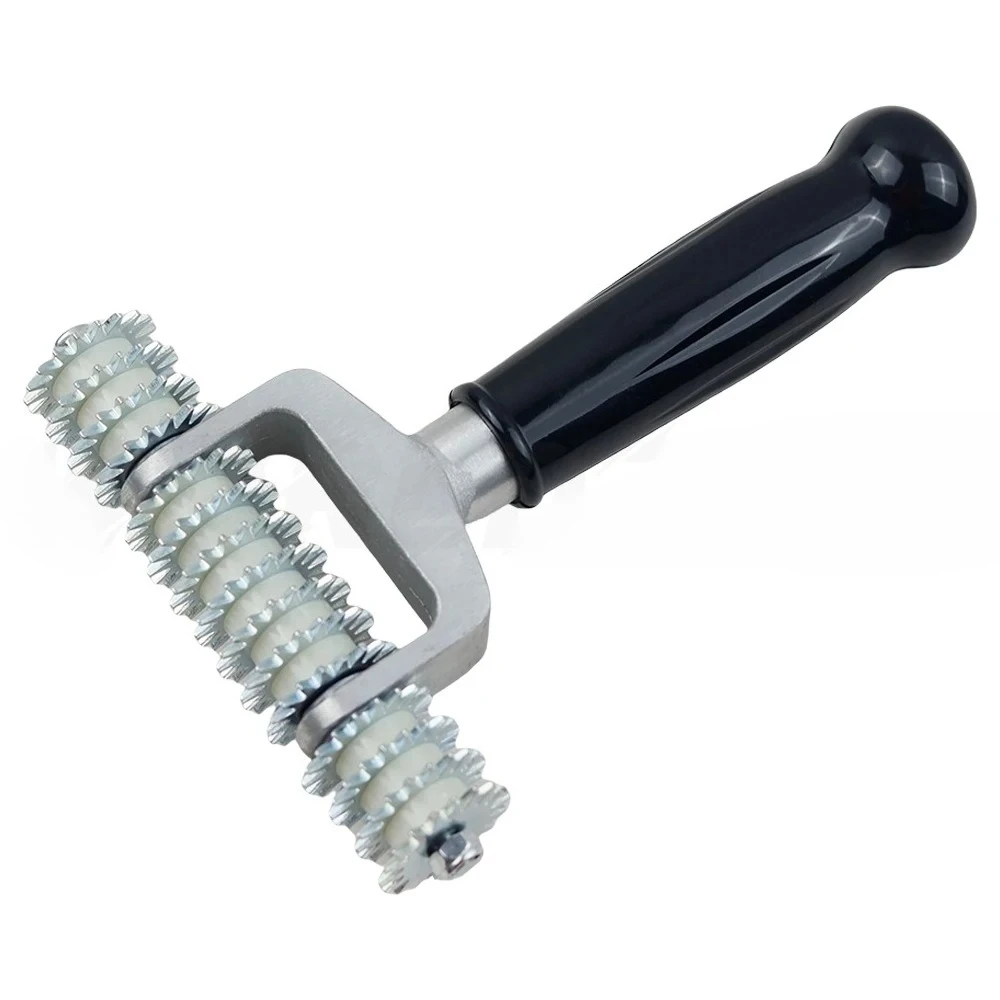 Seaming Roller Seaming Spiked Star Grooming Carpet Pile Roller Star Wheel Pro Carpet Seam Roller Black Handle