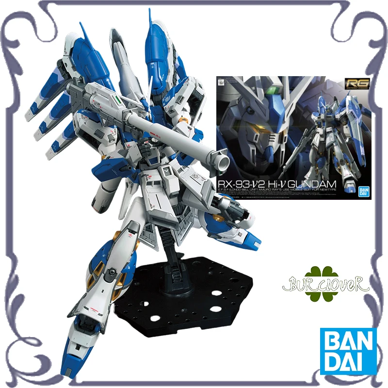 

BANDAI Original GUNDAM RG 1/144 RX-93-V2 Hi-V GUNDAM Anime Action Figure Assembly Model Toys Collectible Model Gifts In Stock