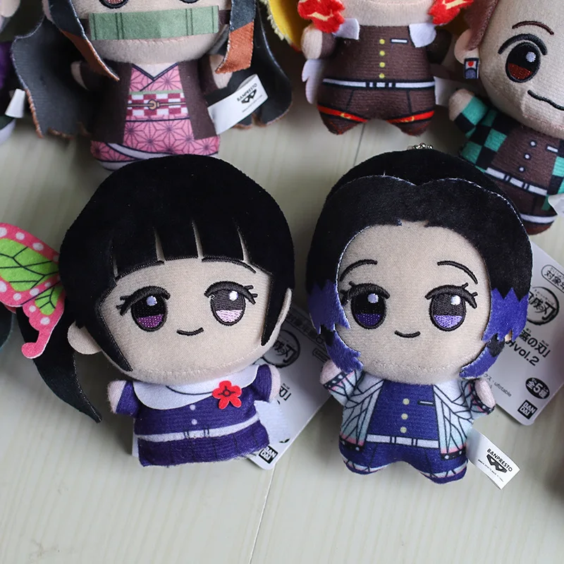 12 cm Leuke Demon Slayer Pluche Sleutelhangers Anime Hangers Figuur Manga Rugzak Sleutelhanger Sleutelhanger Kimetsu Geen Yaiba Gevulde pop Speelgoed