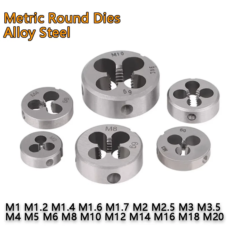 ชุดเครื่องมือต๊าปเกลียวแบบมือขวา ขนาดเมตริก 1/2 ชิ้น  M1 M1.2 M1.4 M1.6 M1.7 M2 M2.5 M3 M3.5 M4 M5 M6 M8 M10 M12 M14 M16 M18 M20