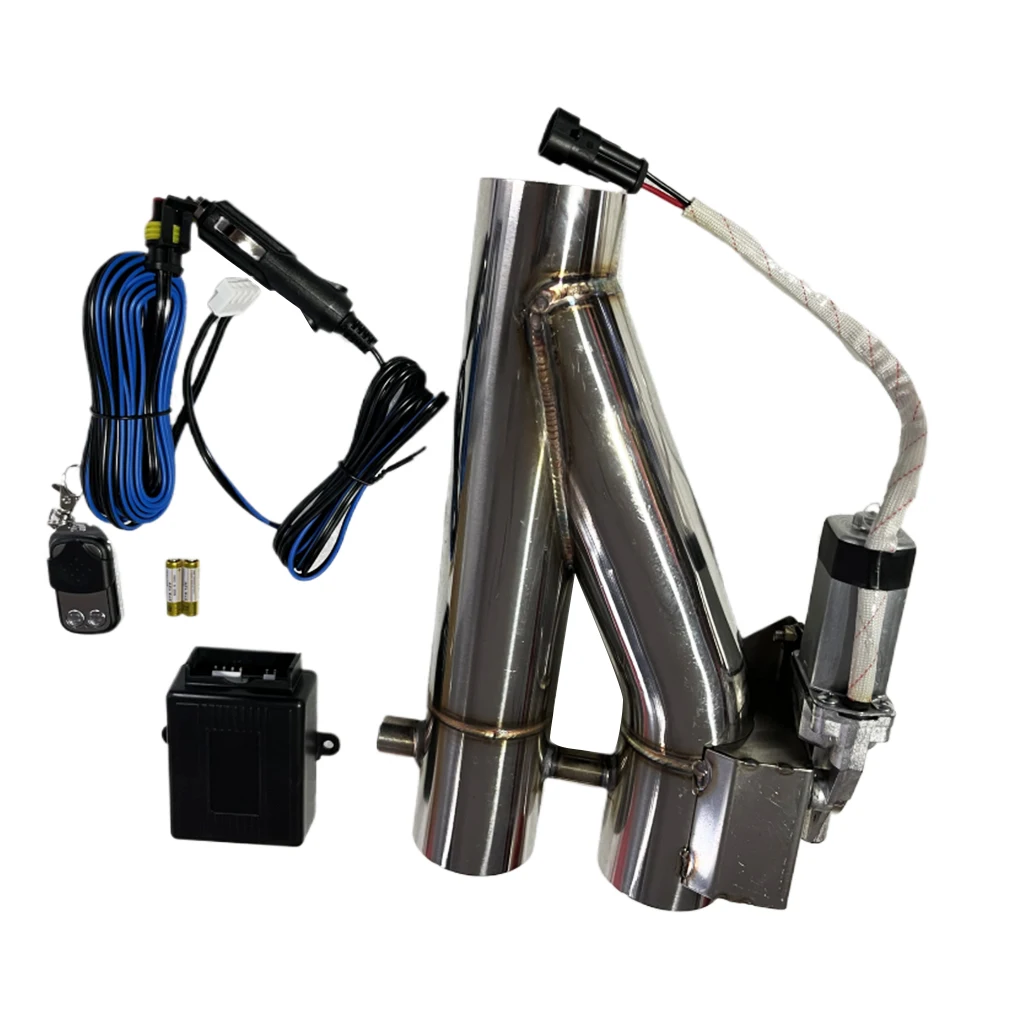 Universele 2'' 2.25'' 2.5'' 3" Dubbele Klep Elektrische Uitlaatklep Afstandsbediening Roestvrij Staal 2in1 Uitlaat Uitgesneden Klep Kit