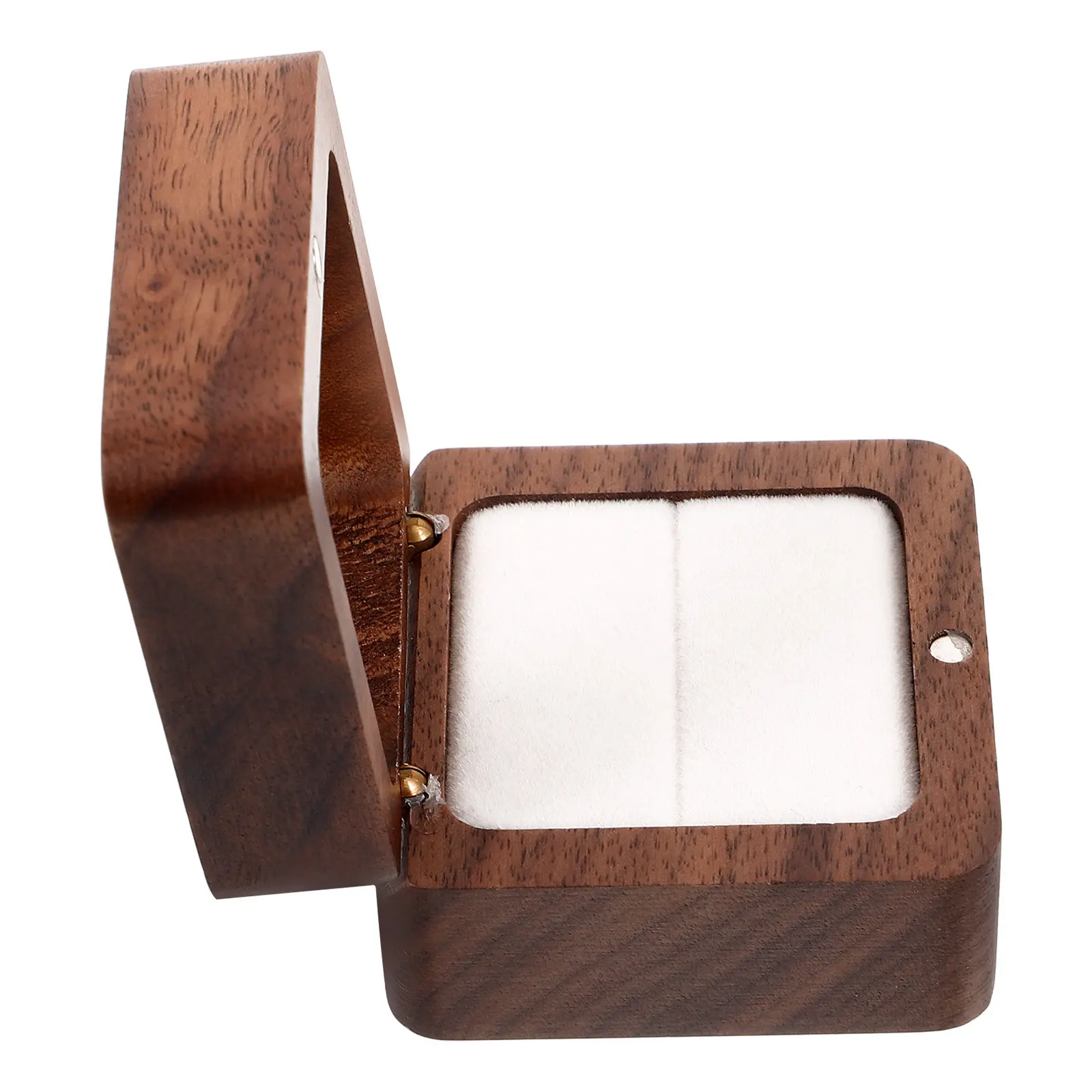 

Solid Wood Ring Box Small Wooden Jewelry Case Engagement Wedding Ring Holder Decorative Jewelry Display Box Bridal Shower Gift