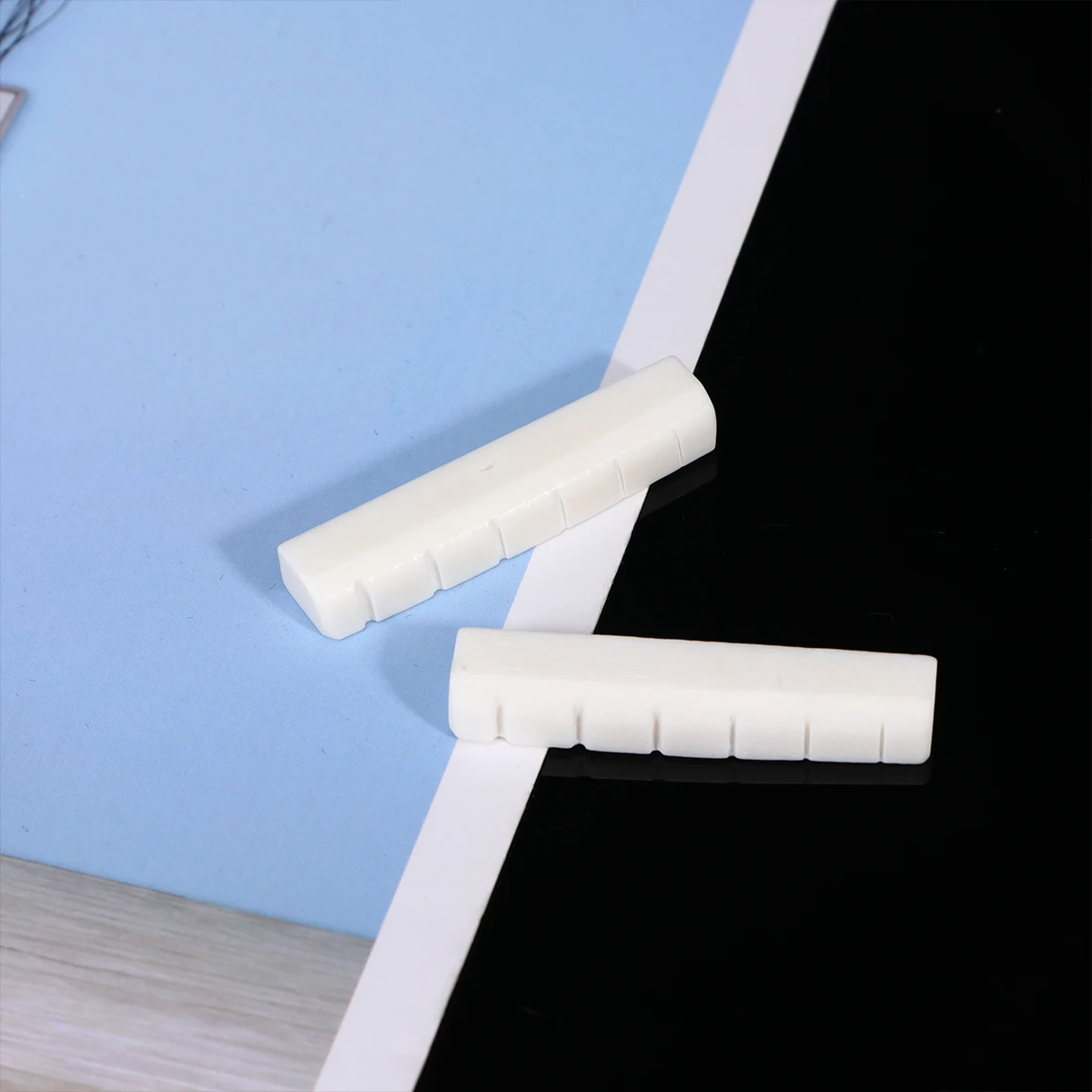 

2 Sets Ox Bone Replacement White Classical Bridge Parts Smooth Finish Easy Install Acoustic Guitar Bone Guitar Saddle Nut Bridge