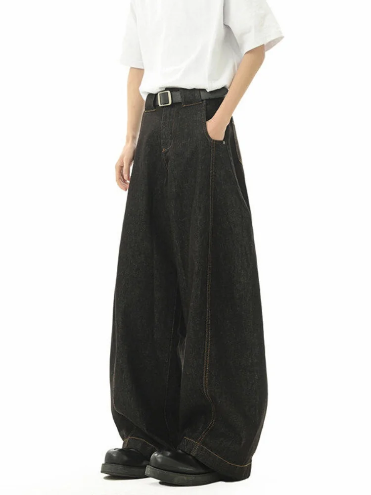 

Мужские джинсы Cleanfit Tapered Denim: модные брюки-бананы в пол, с высокой талией, широкими штанинами, повседневные, стильные