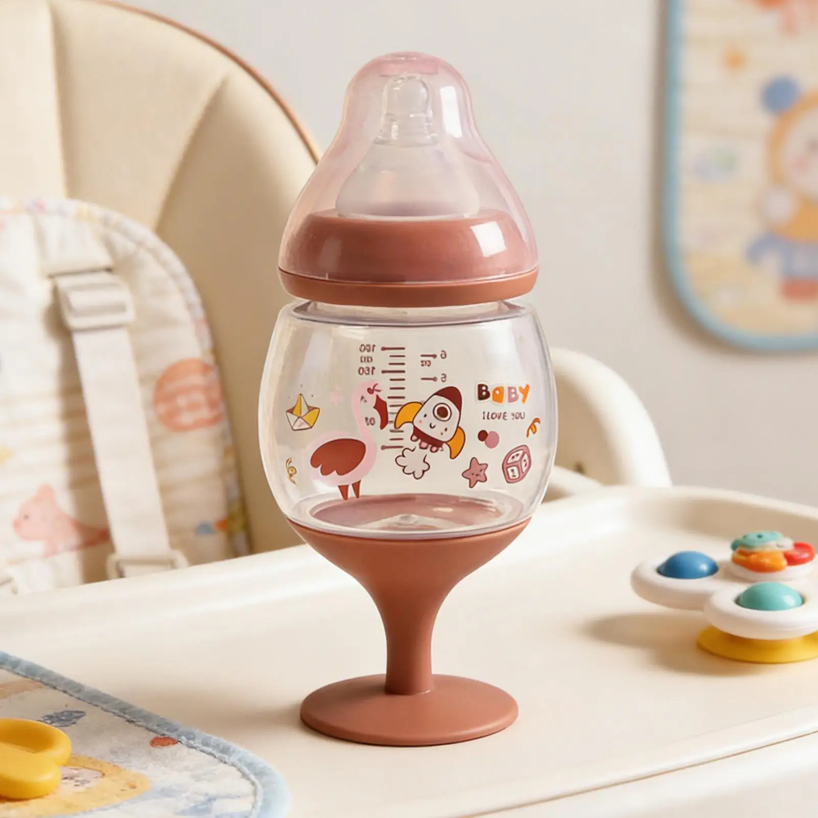 

Kids Bottle 180ml No Spill Drop-Resistant Lightweight Kid Training Water Bottle for Drinking Breastmilk Training Weaning Travel