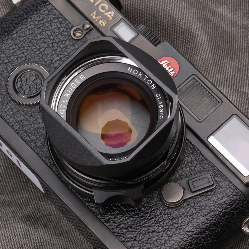 軽量スクエアメタルレンズフード Voigtlander 35mm F1.4用 VM 40 1.4 50 1.5用 Leica 35F2aa レンズシェード キャップ付き LH-6