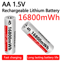AA Battery 1.5V Li ion AA Rechargeable Batteries High capacity 16800mWh For Remote Control Toy Battery Light Fast charging