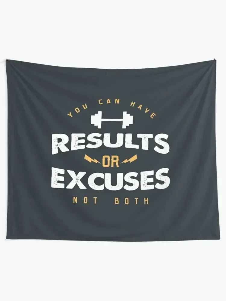 You can have Results or Excuses not both Tapestry Decorative Wall Aesthetic Room Decor Korean Tapestry