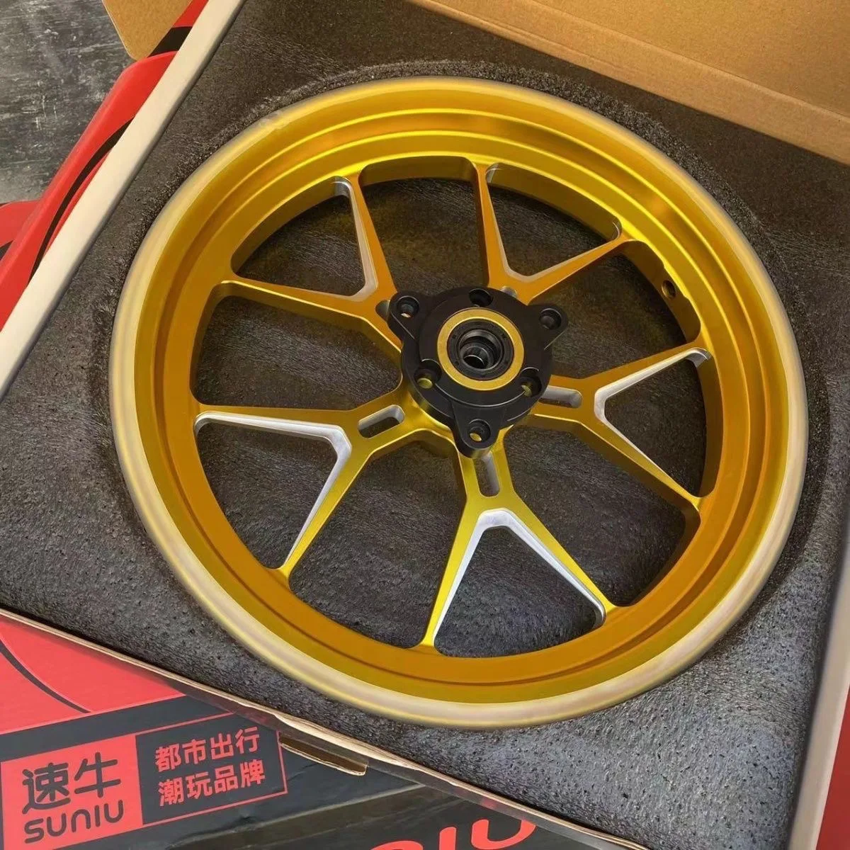 E-scooter 12*2.5In CNC Aluminum Hub Front Wheel Rims 3 Hole 70mm Pitch For Yamaha BWS RSZ M3 M5 Niu N1S/U+ E-scooter Modify