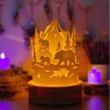 110+ 3D Paper Sculpture Light Vector Drawings for CNC Laser Cutting Western Festivals Christmas Sock Lantern SVG Pentagon
